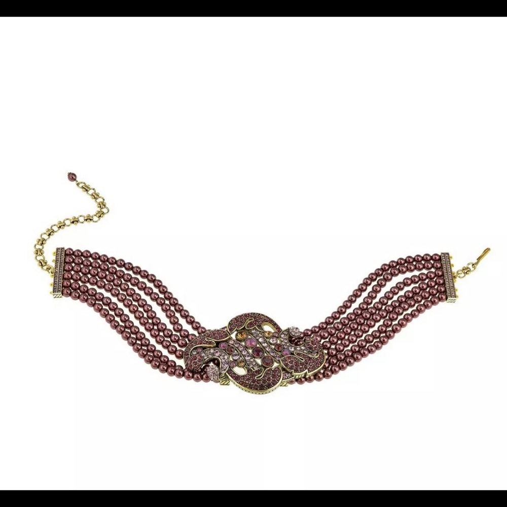 Heidi Daus 6 strand beaded choker necklace - Picture 3 of 3